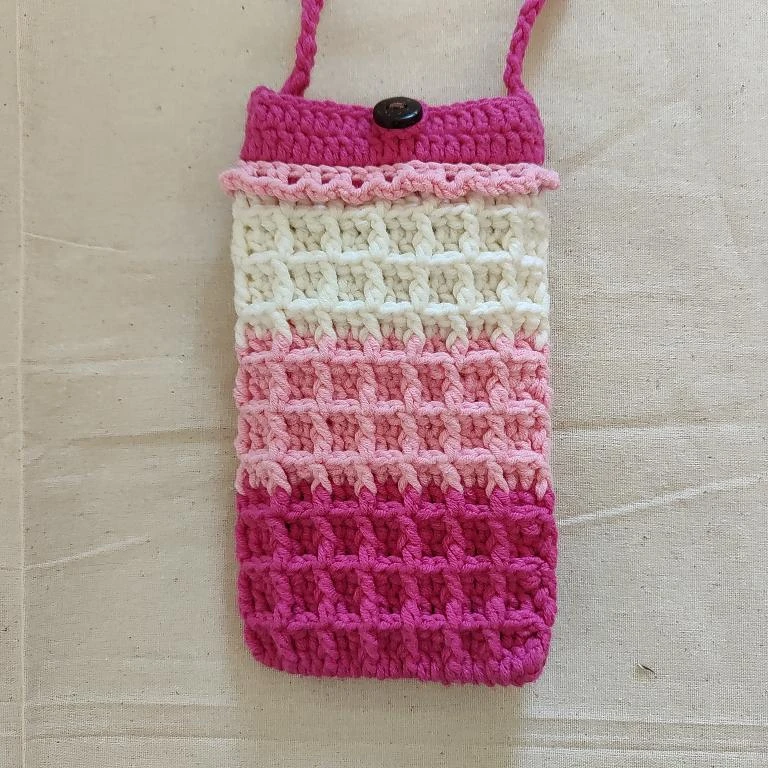 华夫格手机包纯手工编织手机保护套新潮时尚美观大方实用