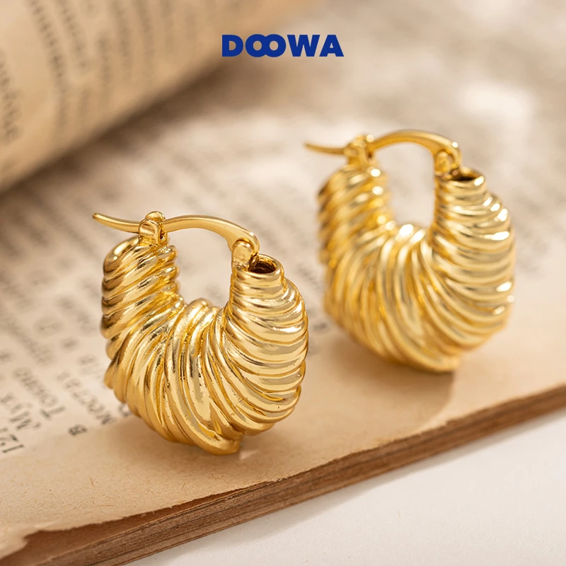 TongHua/同话 铜合金耳饰 秋日可颂耳环女时尚百搭个性简约耳钉