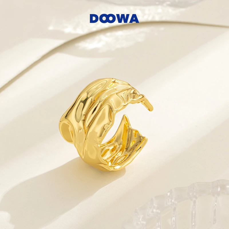 TongHua/同话 铜合金戒指 转动丝绸开口戒指女个性简约小众高级感