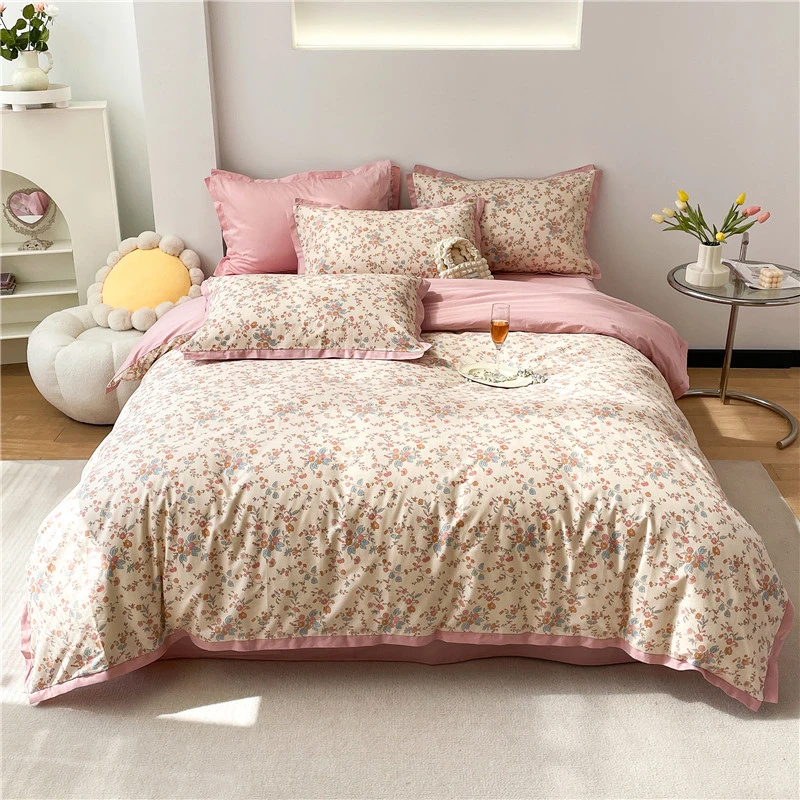 2024春季新款纯棉精梳棉 小宽边工艺小碎花风格 简约时尚床上用品