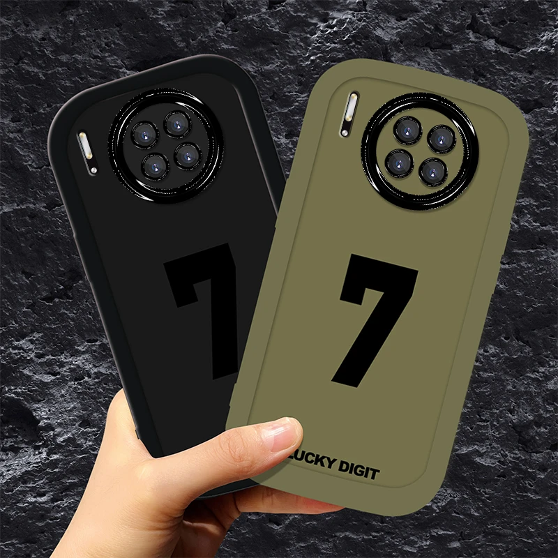 适用于【华为】Mate30/E简约幸运数字7时尚男女款防摔手机壳