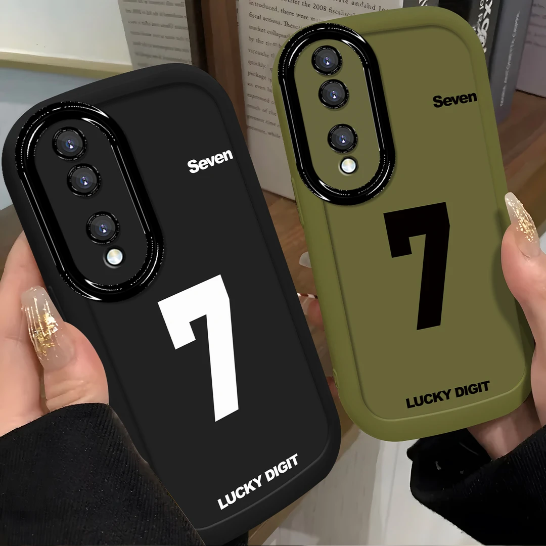 适用于【华为】荣耀80个性简约幸运数字7时尚男女款手机壳