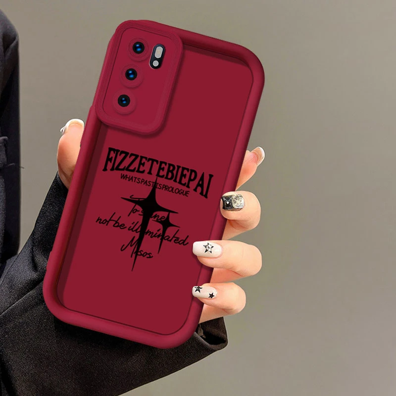 适用于【OPPO】Reno6黑色星星简约个性新款全包硅胶手机壳