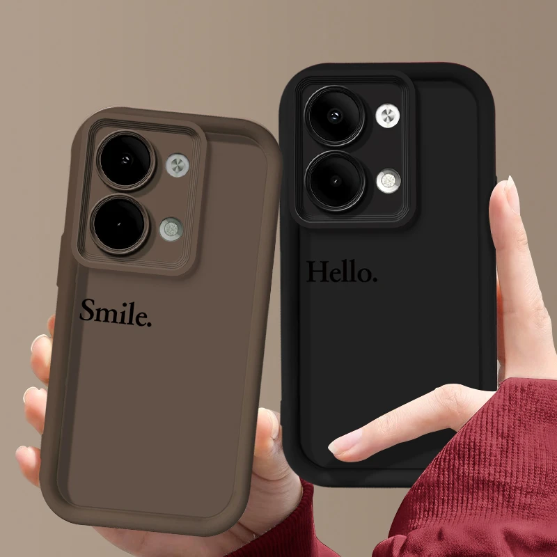 适用于【OPPO】Reno9/Pro简约英文个性创意新款硅胶防摔手机壳