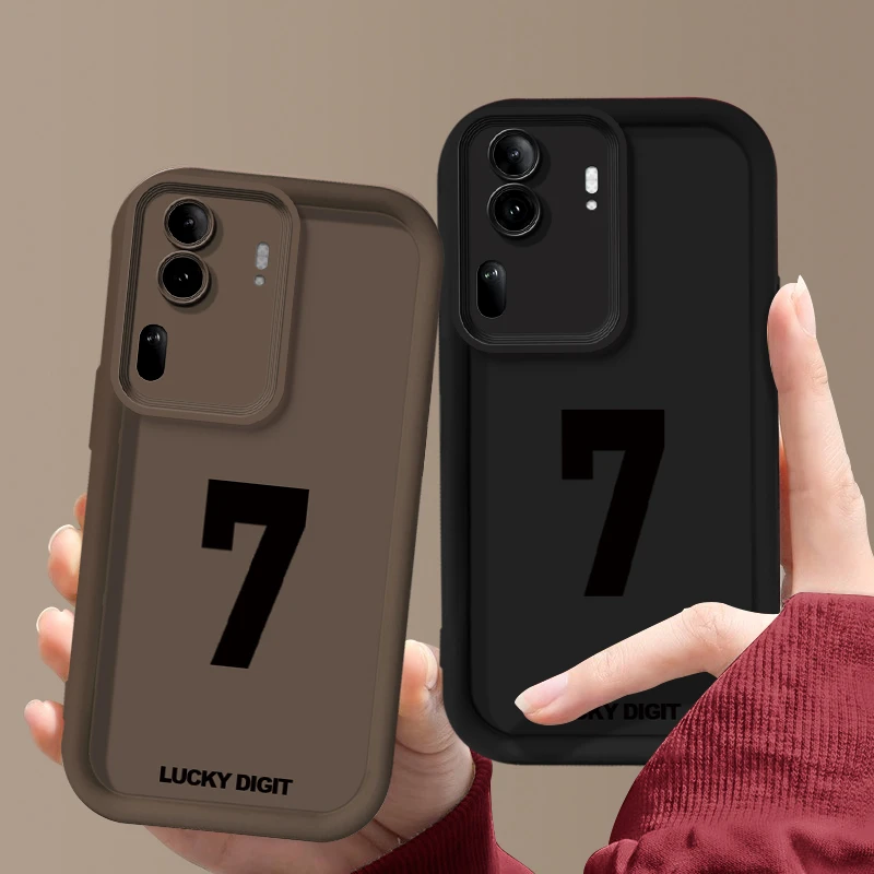 适用于【OPPO】Reno11幸运7个性简约创意新款硅胶防摔手机壳