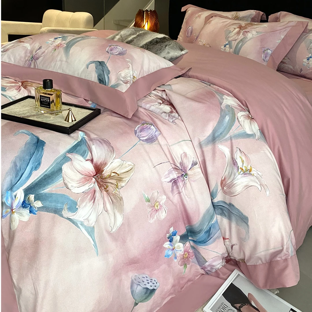 【沐梵家居】品牌实体！全棉陶瓷磨毛数码印花款（50*50）100床品—娴雅