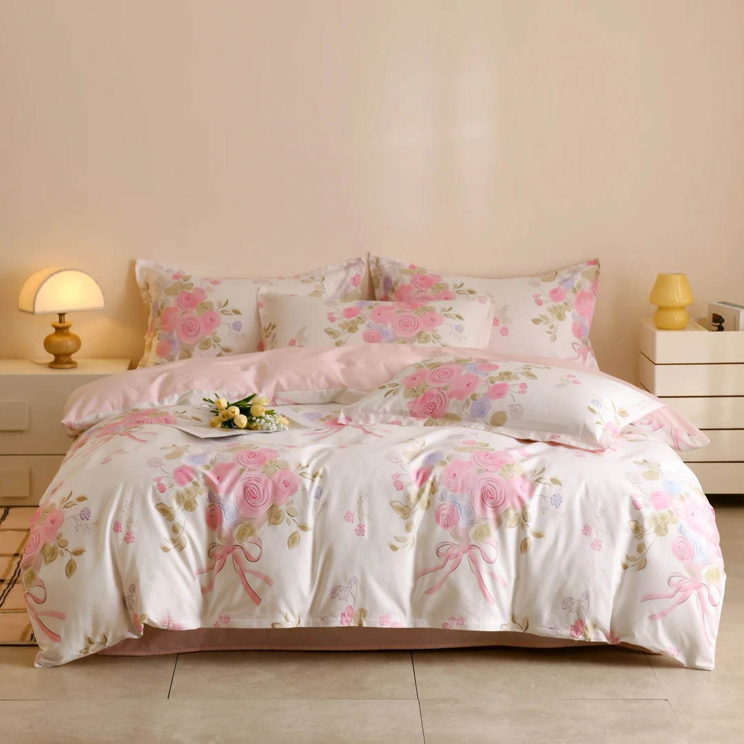 【沐梵家居】正宗加密全棉新疆棉小清新印花工艺款件套——夏日花语