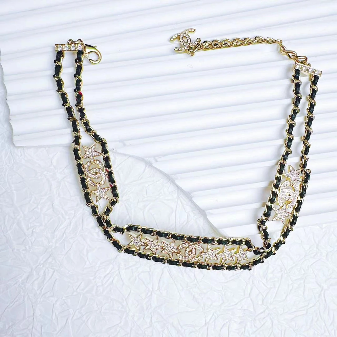 95新 Chanel/香奈儿 柚礼中古/双层皮穿项链xp
