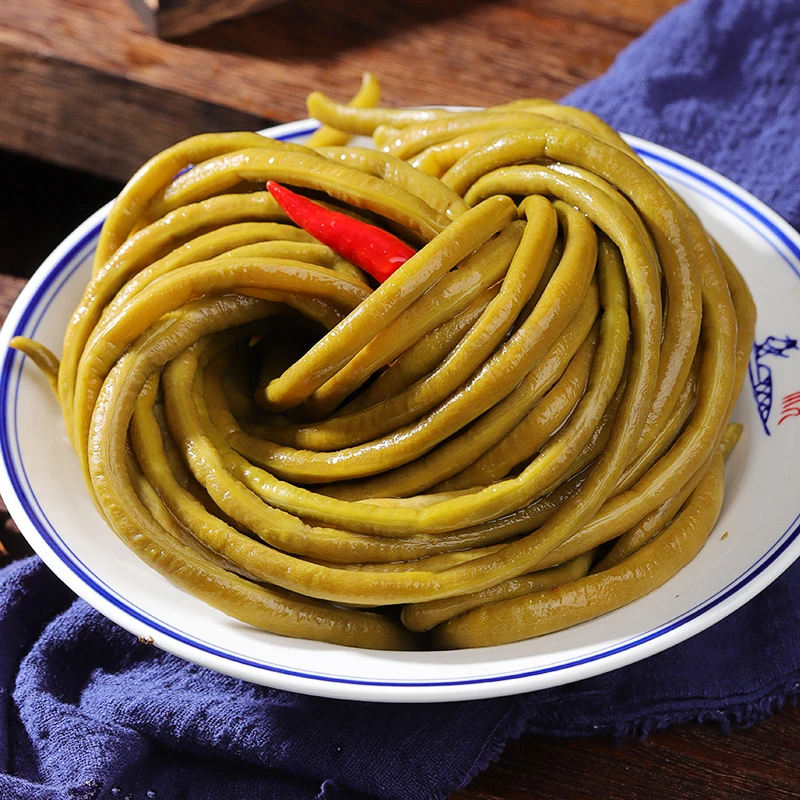 湖南特产酸豆角农家风味正宗四川泡菜酸脆豇豆下饭菜小包装500g装