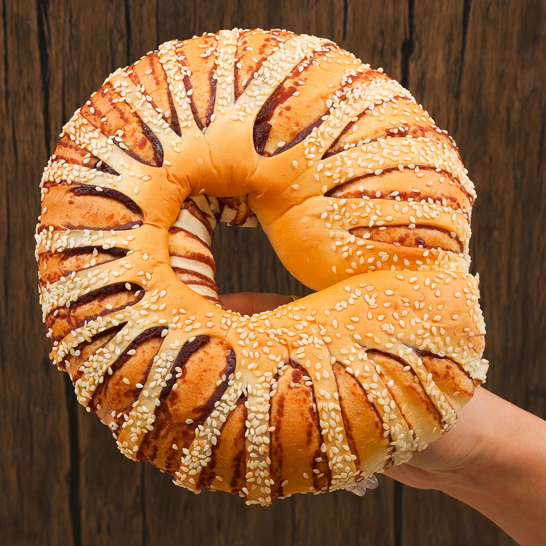 【益祥成】老大个面包豆沙面包手工传统糕点零食