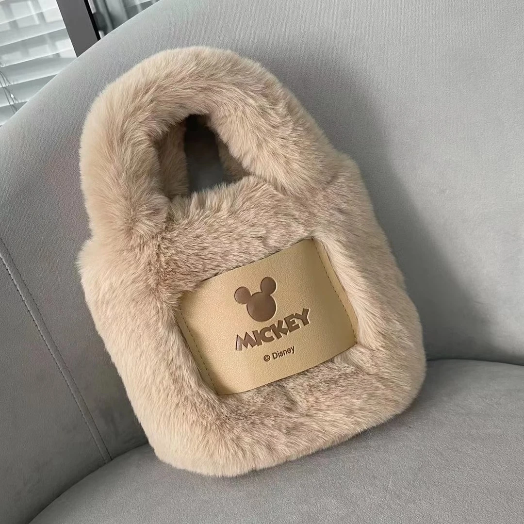 2023新爆款秋冬新款毛绒包包手提包蓬松毛毛收纳袋手提包时尚轻奢