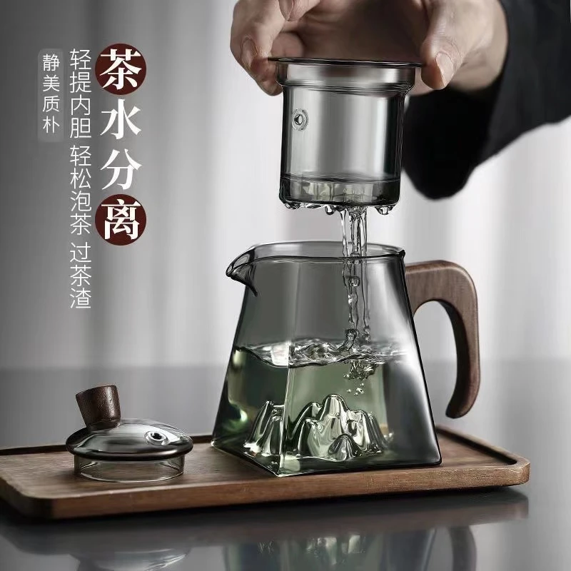 茶水分离壶日式耐热大容量茶水分离加厚家用泡茶泡茶壶玻璃