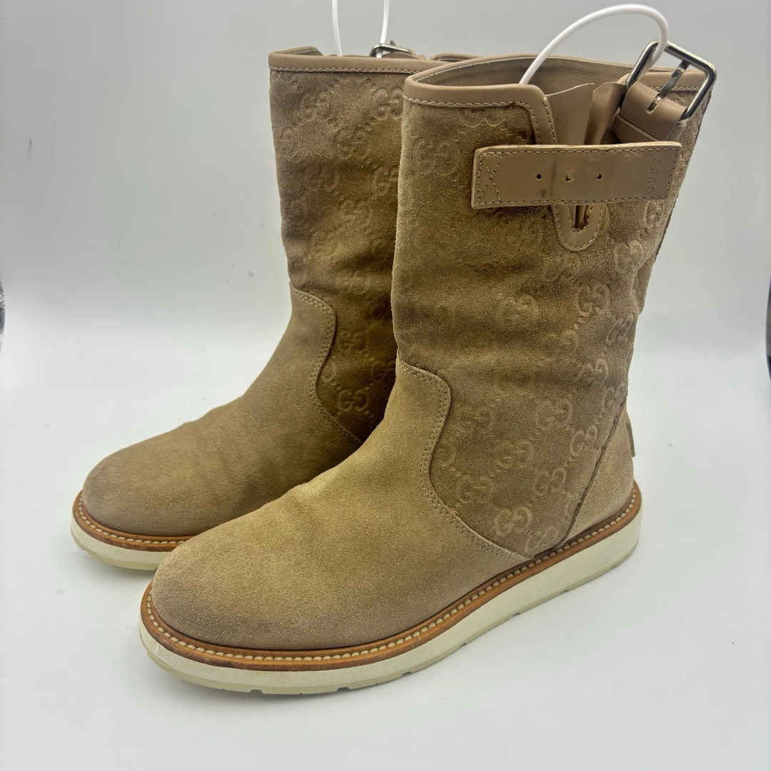 36码/gucci麂皮短靴/无盒/9新