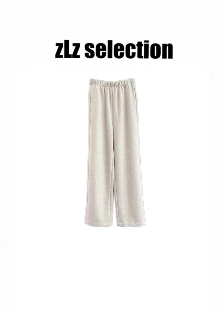 【zlz selection】秋冬新款瘦腿修长直筒针织裤