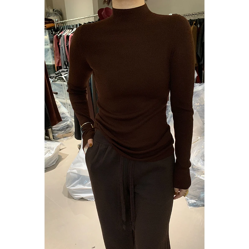 《一辈子爱》JING2024秋冬新款0397高品质全羊毛半高领打底衫