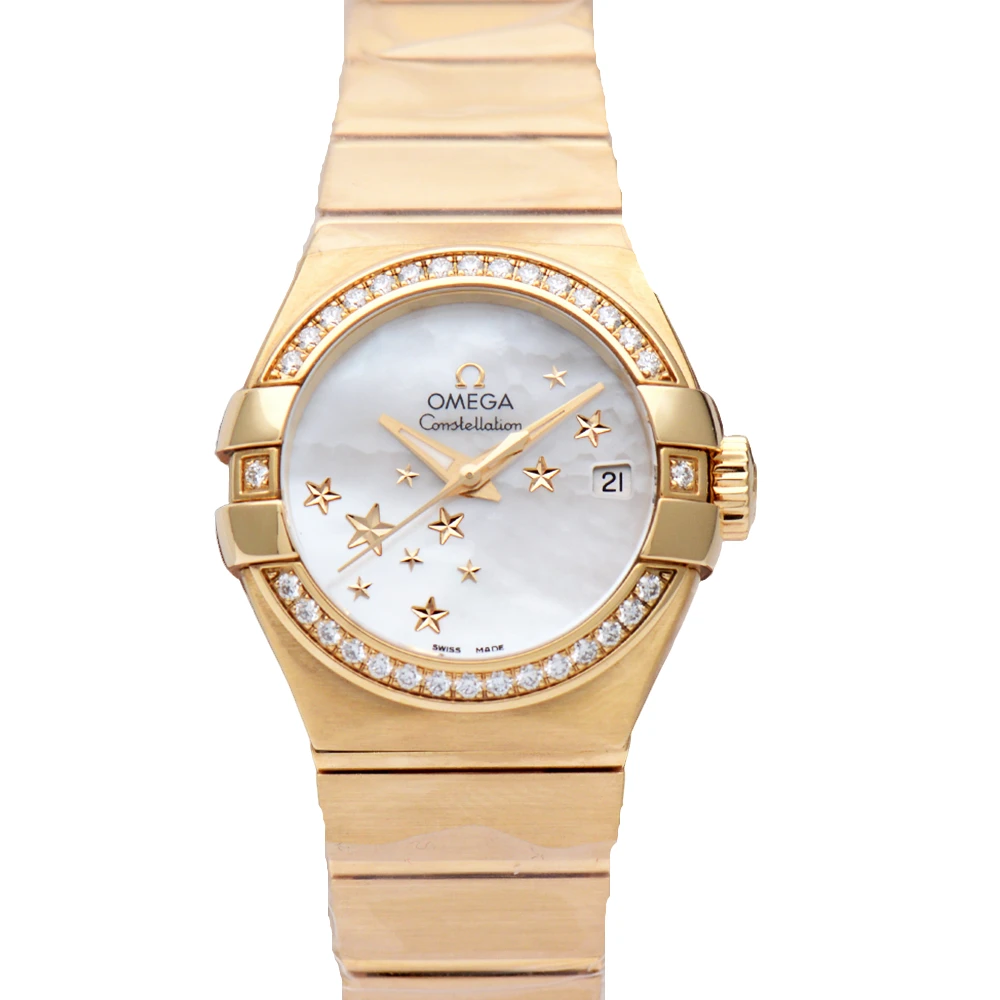 未使用 Omega/欧米茄 星座123.55.27.20.05.001黄金原钻女表