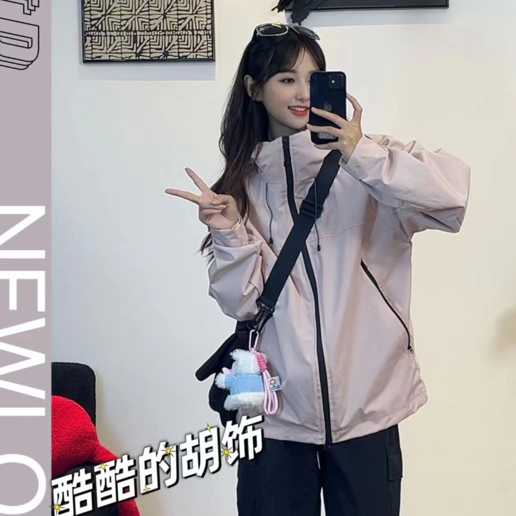 【燕儿专属】春秋新款单层透气冲锋衣户外男女情侣款防水登山服外套