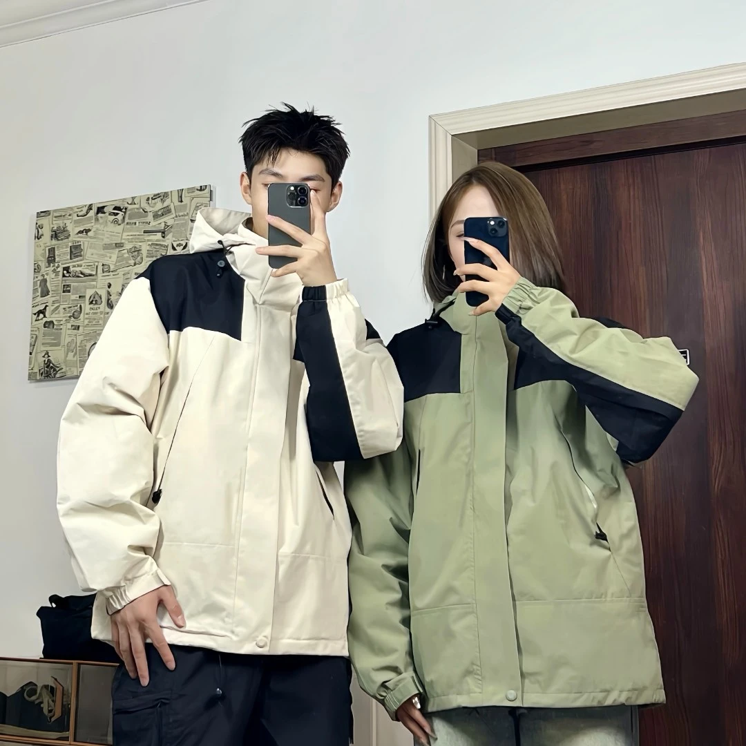 北家冲锋衣三合一户外情侣登山服可拆卸男女防水运动登山服外套