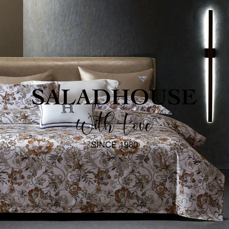 色拉房子618【德】160支进口埃及长绒棉高端纯棉四件套-花榭