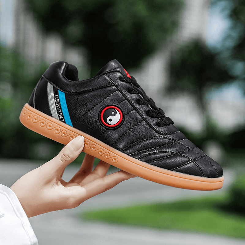 真皮太极鞋防滑太极拳牛筋底武术训练鞋专业软底运动鞋功夫鞋春秋