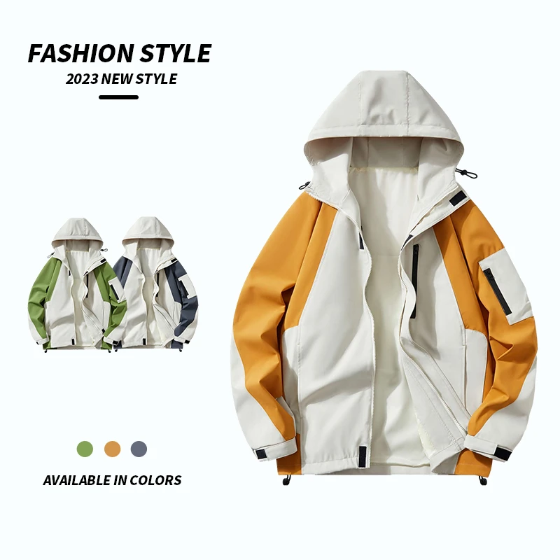 WASS UPSURGE秋季新款夹克运动户外休闲情侣防水连帽加绒防风男