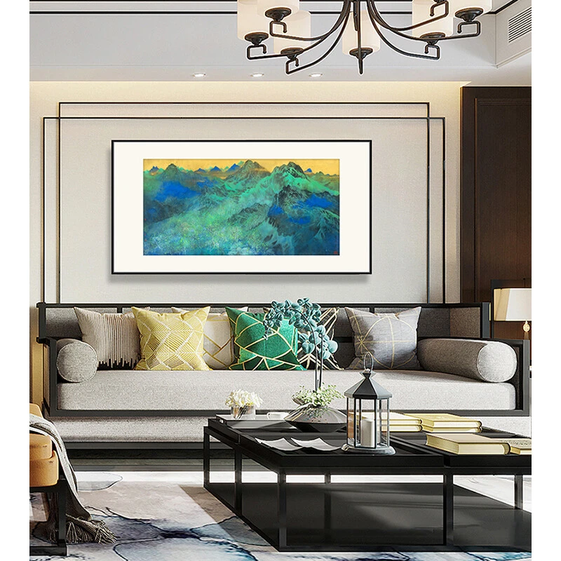 摩马艺品 江山万里图 袁运甫 新中式国画 装饰画 挂画 原作版画