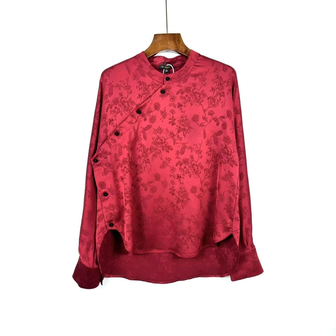 朱总服饰L24T-2C099新款江南蝶中式斜襟上衣