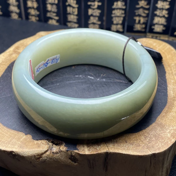天然和田玉且末蓝老料轮胎手镯加宽加厚精品玉石玉器100%真品