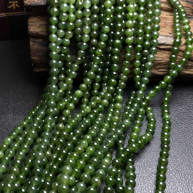 天然和田玉碧玉项链菠菜绿多圈时尚百搭5mm【多样性发一】