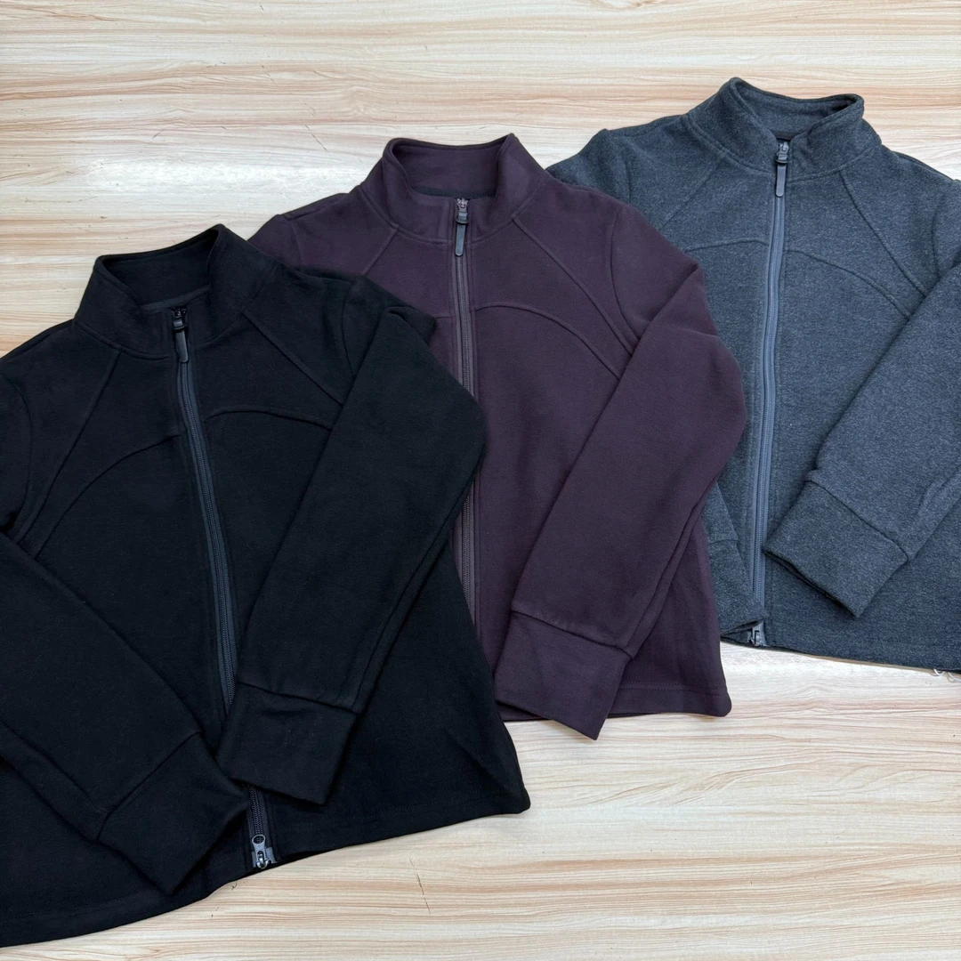 66302#德绒拉链开衫上衣