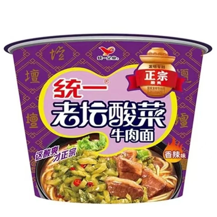 统一 香辣味老坛酸菜牛肉面 120g