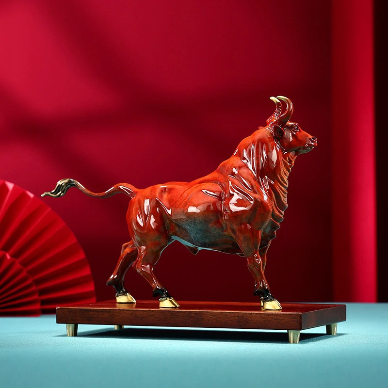 【挂车链接勿拍】铜牛摆件一个