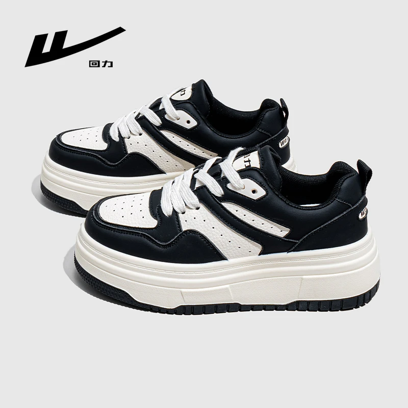 清仓回力厚底女鞋2025春季百搭学生小众黑白休闲运动板鞋子女潮鞋