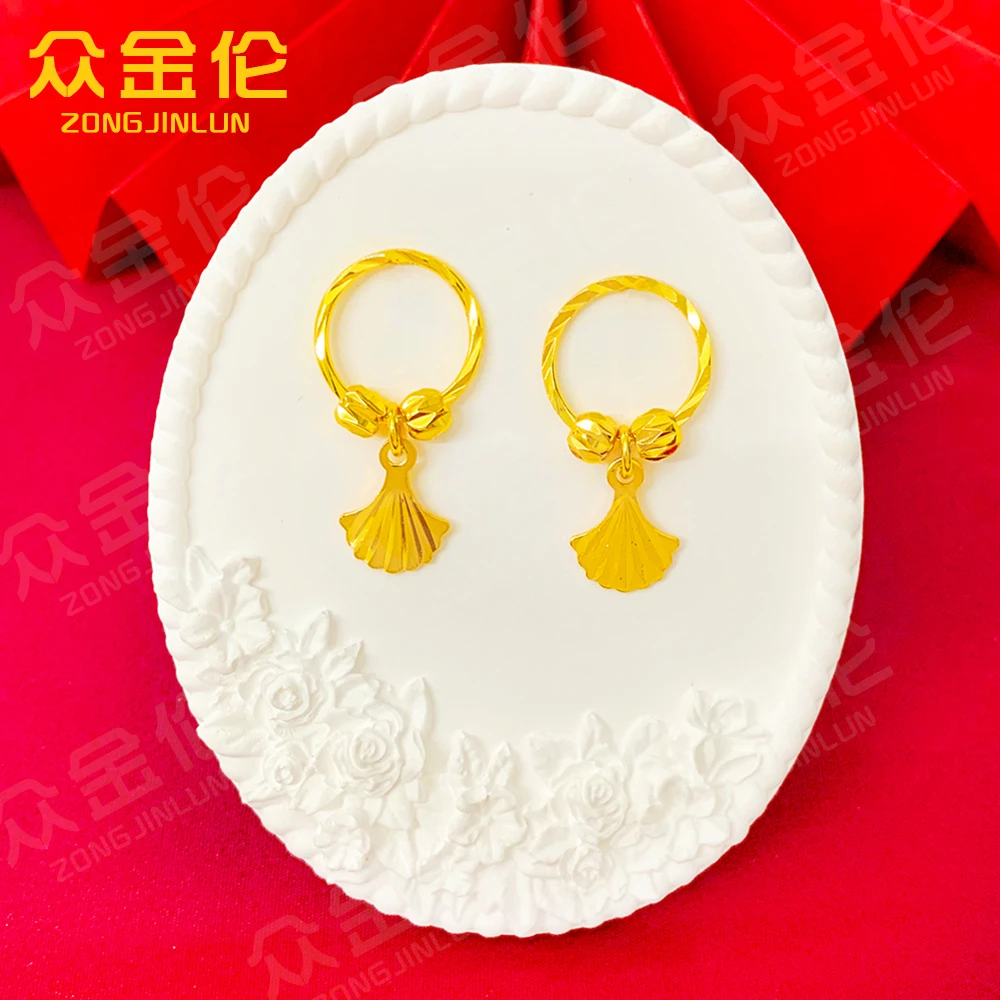 众金伦 铜合金耳饰 【双珠仙女裙耳环】