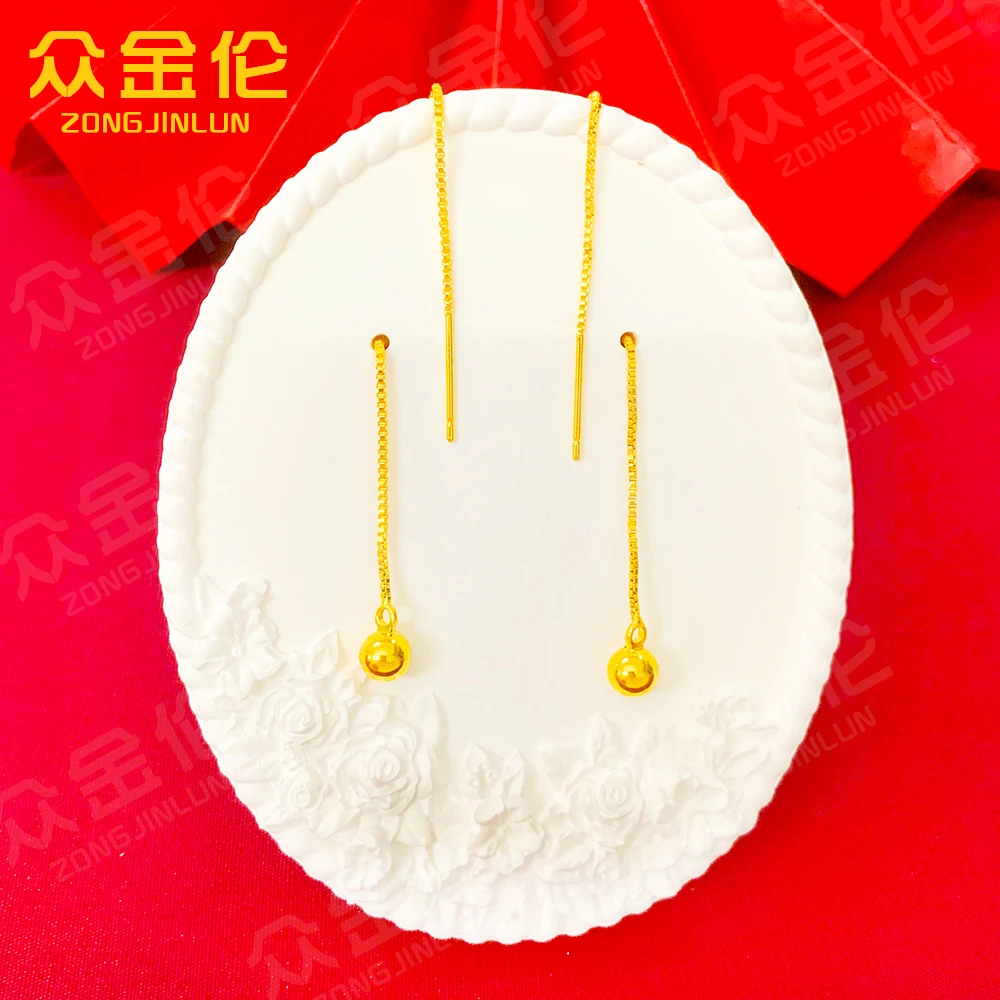 众金伦 铜合金耳饰 简约经典款【光面珠珠耳线】