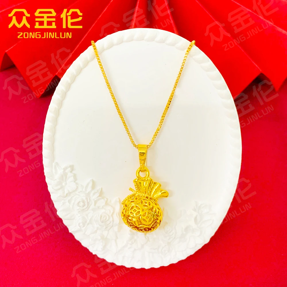 众金伦 铜合金项链 高定精美款【钱袋吊坠项链】
