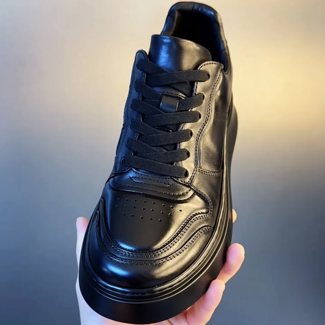 1661秋季新款纯皮商务绅士休闲一脚蹬圆头时尚百搭软底皮鞋男