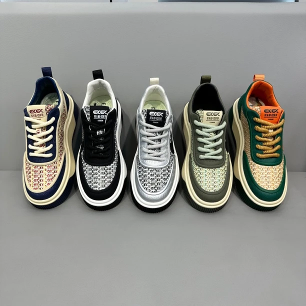 男鞋时尚单棉同款男鞋秋冬季软底厚底高品质时尚休闲鞋运动鞋男士