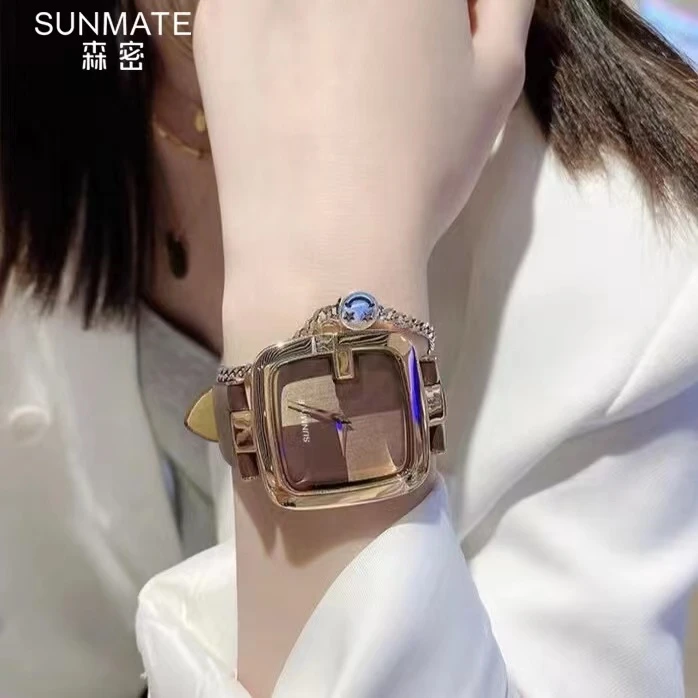 SUNMATE/森密意境气质小香风网红小众百搭防水石英高端腕表 20020