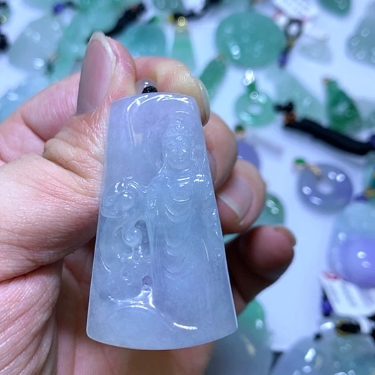 翡翠颈饰未镶嵌天然翡翠A货吊坠