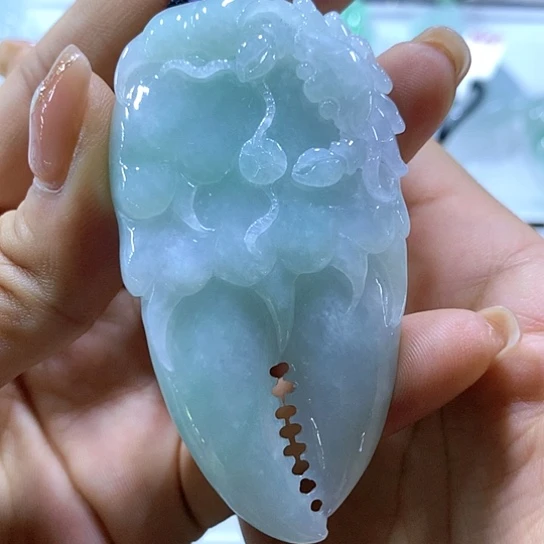 翡翠颈饰未镶嵌天然翡翠A货吊坠