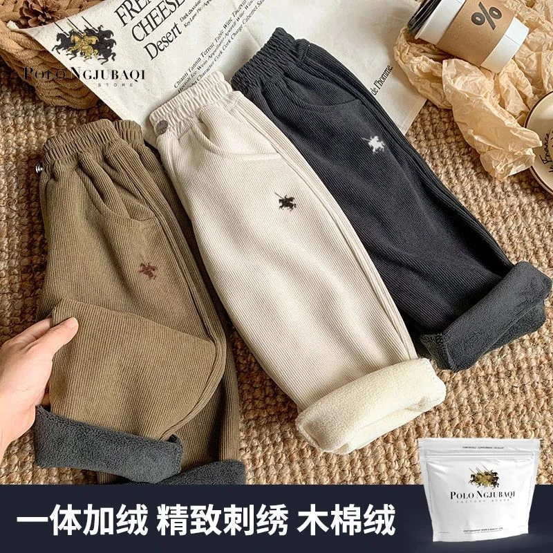 【POLO NGJUBAQI.丹迪保羅】PL0017 男女同款 一体绒冬季木棉绒裤子