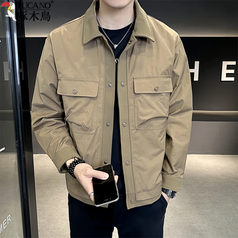 TUCANO/啄木鳥夹克男士春秋宽松潮流帅气韩版时尚翻领休闲男外套