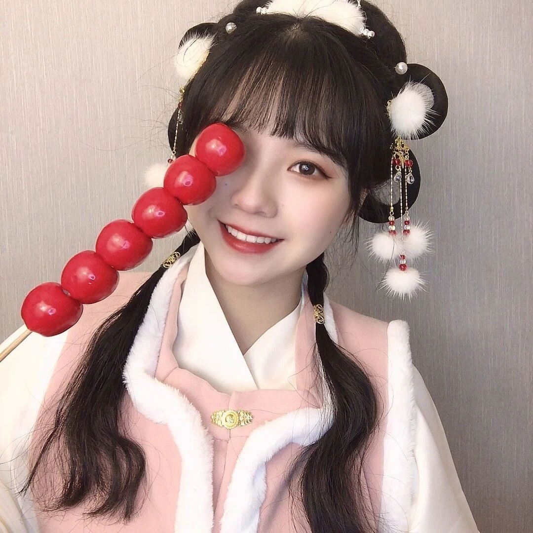 【秋冬套装福利】古风发饰套装秋冬款毛球发夹顶簪