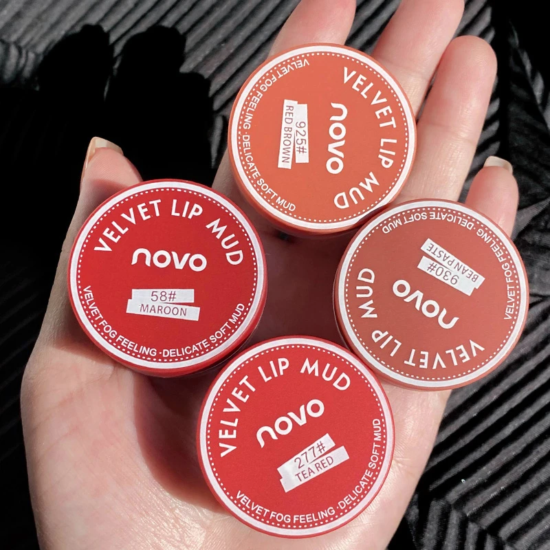 novo正品罐装唇泥小众品牌口红素颜雾面哑光夏天唇釉女推荐平价