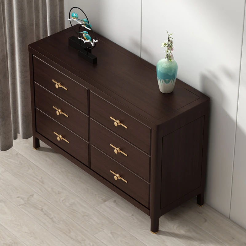 新中式实木斗柜五斗六斗卧室家用卧室客厅家具简约抽屉储物柜子