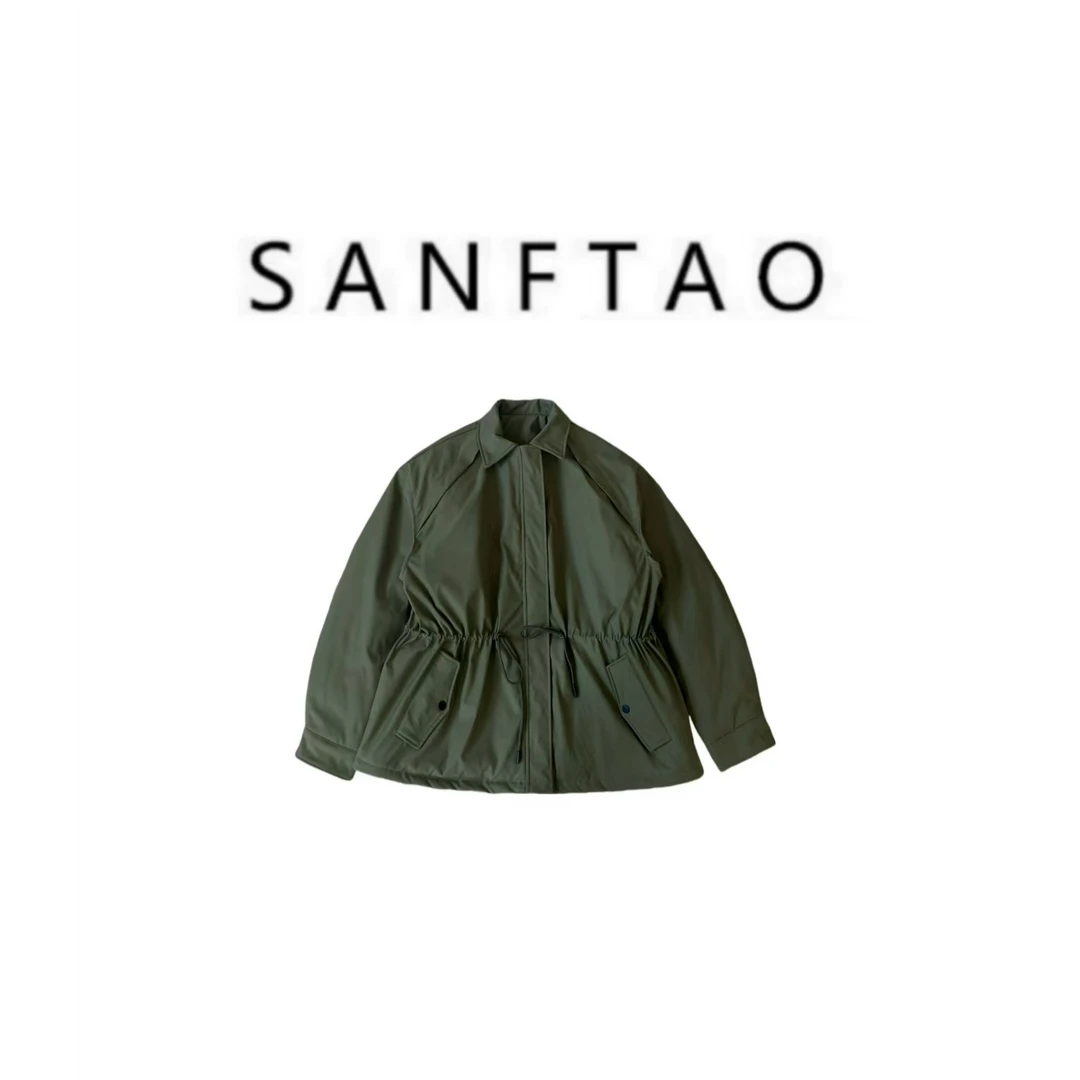 【休闲男友风】轻量极简设计师款廓形百搭收腰棉服19204