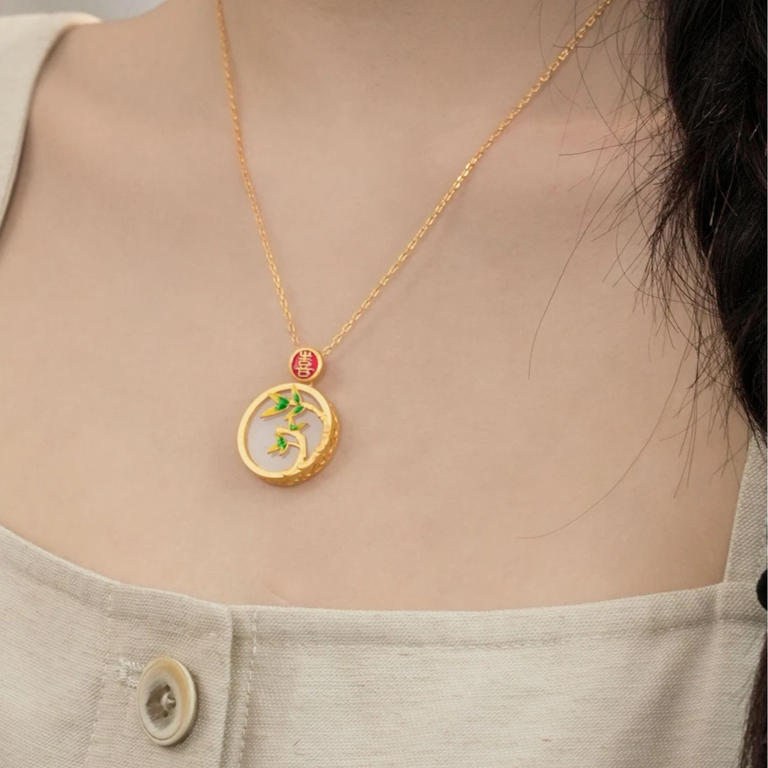 铜合金仿珍珠项链 手工气质轻奢复古小众ins拼接坠链手工气质轻奢