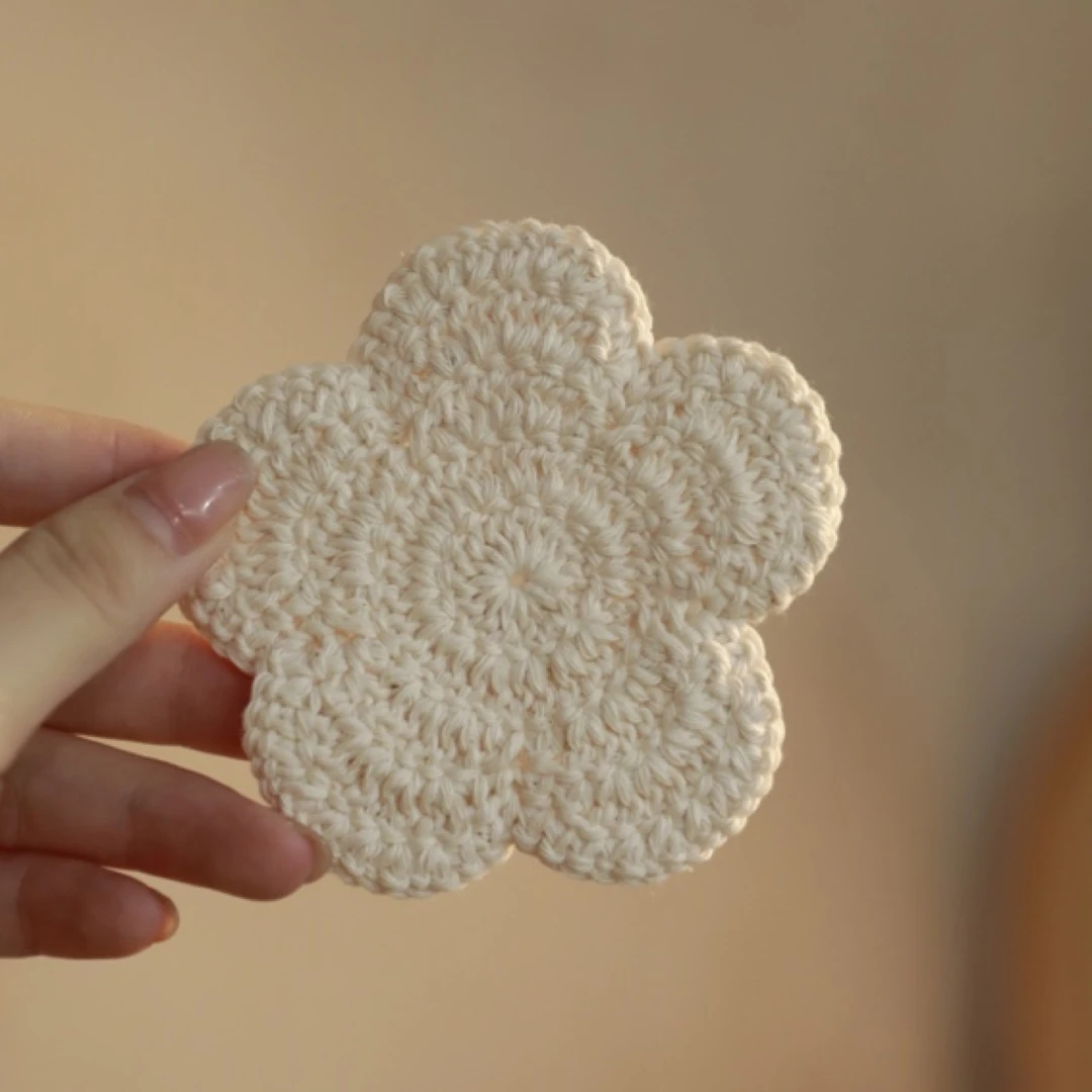 【三柒陶防】手工编织 花朵型 杯垫壶垫 可茶染