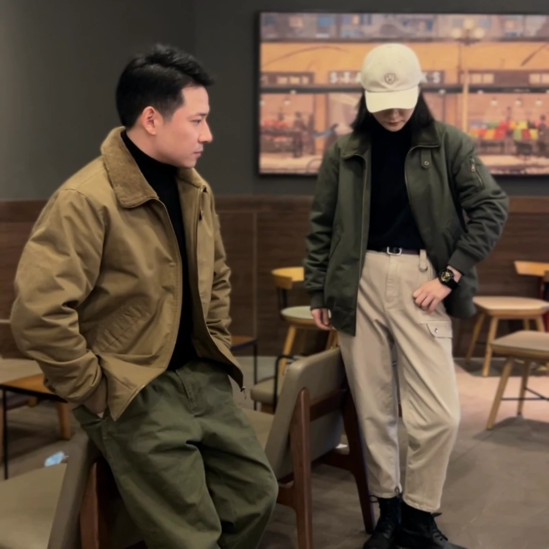 【固定领】棉服冬季男外套纯棉加绒加厚阿美咔叽重工重磅复古休闲